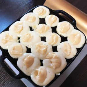焼いてる途中