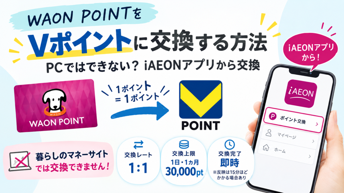 WAONをVpointに交換する方法